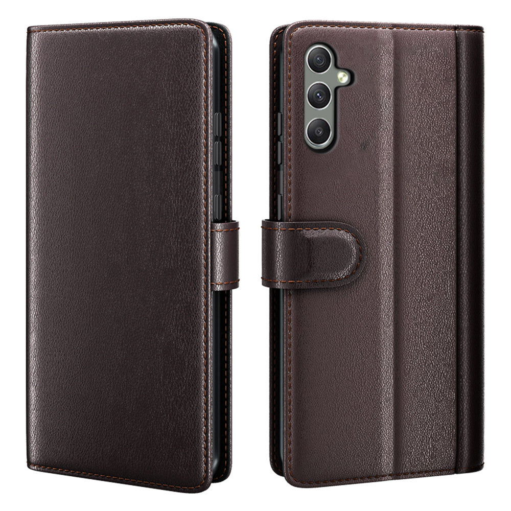 For Samsung Galaxy A24 4G Flip Stand Drop-proof Cover Genuine Cow Leather Phone Wallet Case For Samsung Galaxy A24 4G Flip Stand Drop-proof Cover Genuine Cow Leather Phone Wallet Case